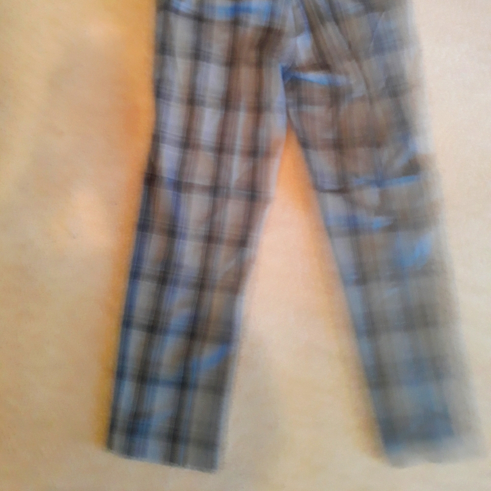 Classic Grey Plaid Polo Trousers Links Fit